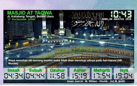 TV LCD Waktu Sholat